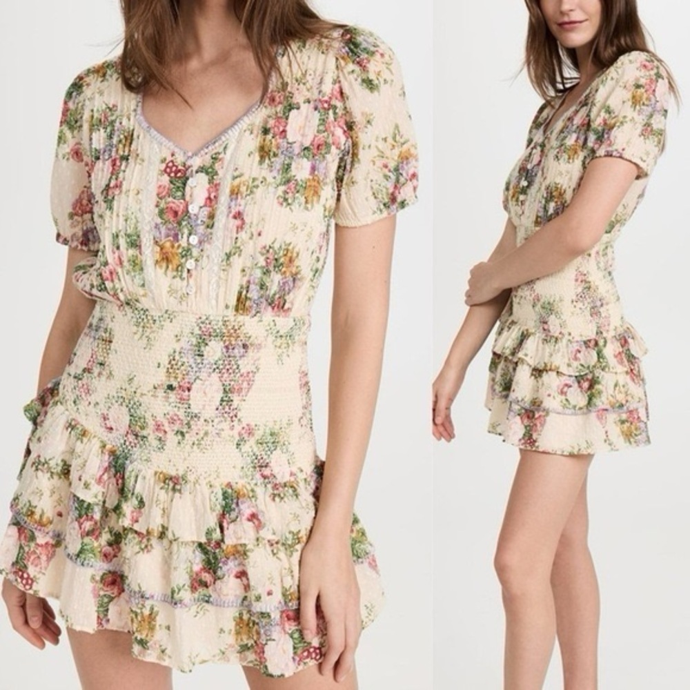 LoveShackFancy Multicolor Floral dress